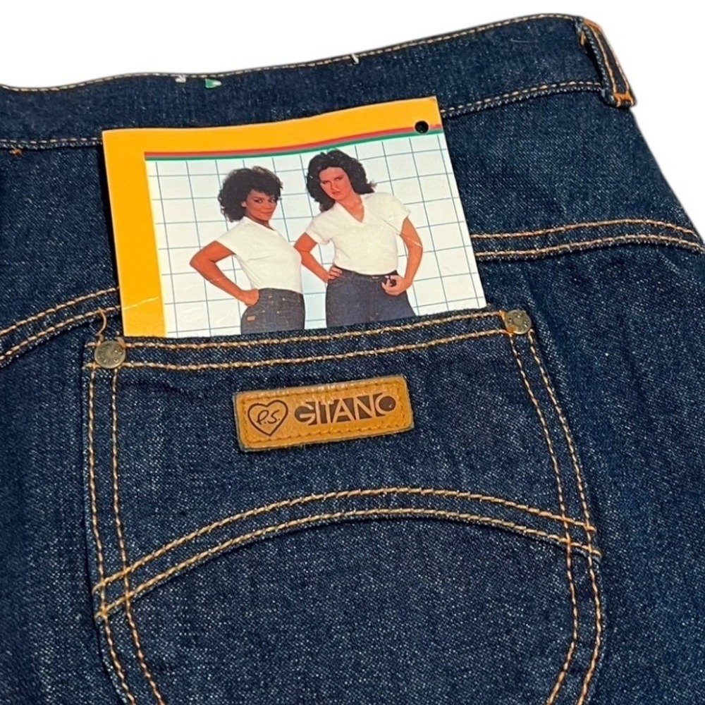 NWT Vintage 1980s Gitano Women's 40 High-Rise Short Denim Jeans Deadstock - Picture 3 of 16